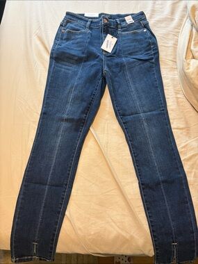 Just Blue Dark Wash Women’s Seam Split Skinny Jeans